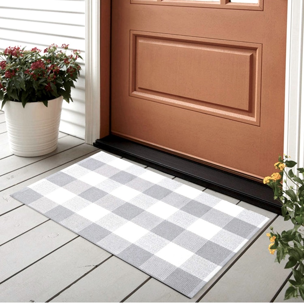 Grey 3x5 ft front door mat